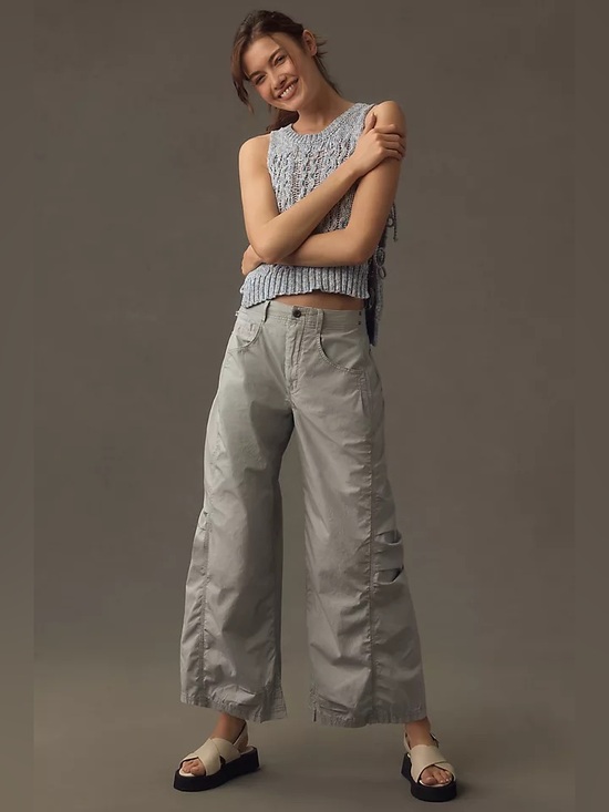 Pilcro Pants - Pilcro | Parachute Curve Barrel Pants | Size 25 | Gray